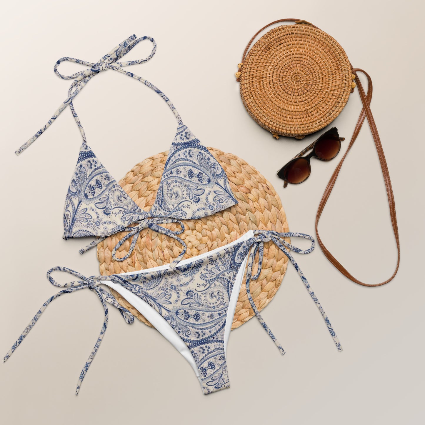 Greek pattern bikini Set